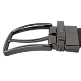 GUCCI Belt PLAIN MAT BLACK  (Twin Side Color convertible)