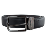 GUCCI Belt PLAIN MAT BLACK  (Twin Side Color convertible)