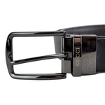 GUCCI Belt PLAIN MAT BLACK  (Twin Side Color convertible)